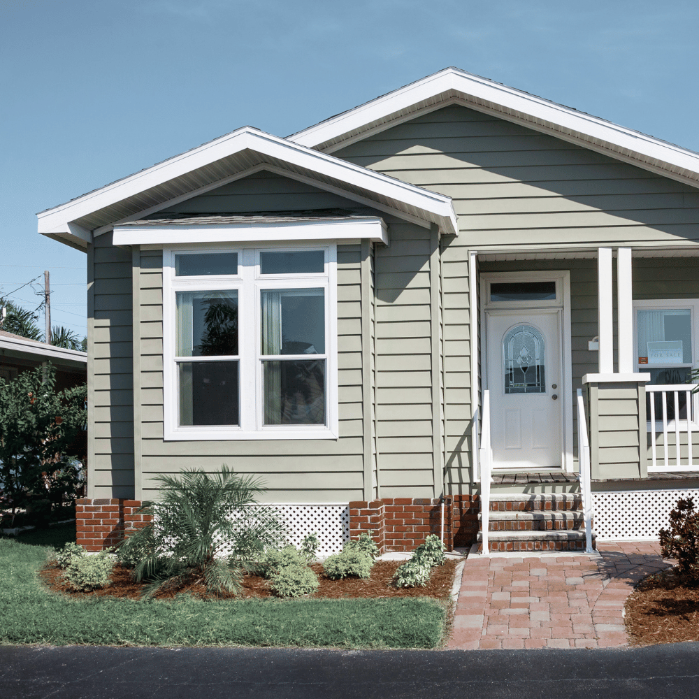 A landscaped home in a 55+ community